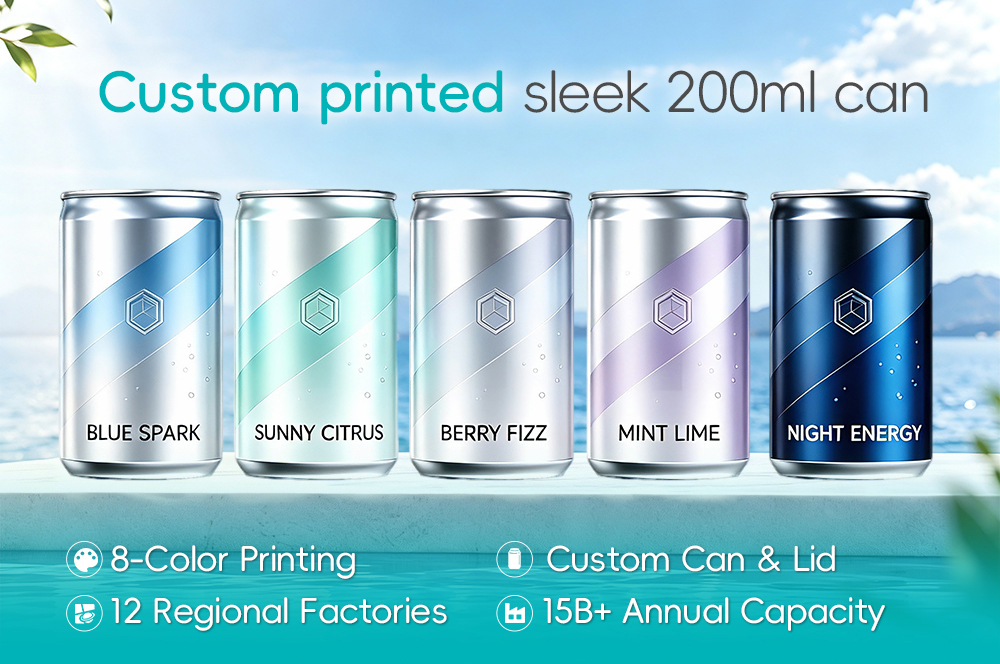 custom printed sleek can 200ml custom printed sleek can 200ml