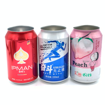 Pabrika Pasadyang 330ml Standard Soda Beer Inumen lata Bpani Libre nga blangko nga nagtimbukel nga aluminyo lata