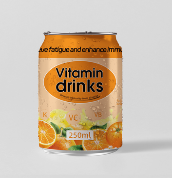  OEM Private Label 250 Ml Canned Lemon Flavour Vitamin C Sparkling Energy Water Soft Drink