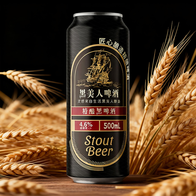 Manufacturer OEM 0% Vol ~8% Vol Alcohol Beverage Brewery Ejiao Dark Stout Carft Beer Drinks