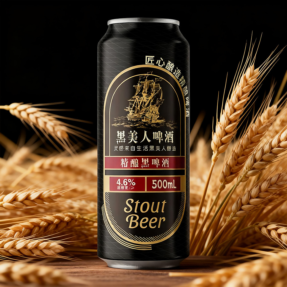 Manufacturer OEM 0% Vol ~8% Vol Alcohol Beverage Brewery Ejiao Dark Stout Carft Beer Drinks