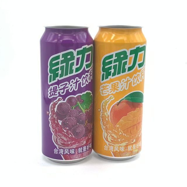 空的500毫升碳酸苏打饮料罐金属包装圆形印刷铝罐带盖