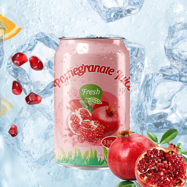 OEM/ ODM Ready-to-Drink Private Label Pomegranate Fruit Juice Flavored Carbonated Drink